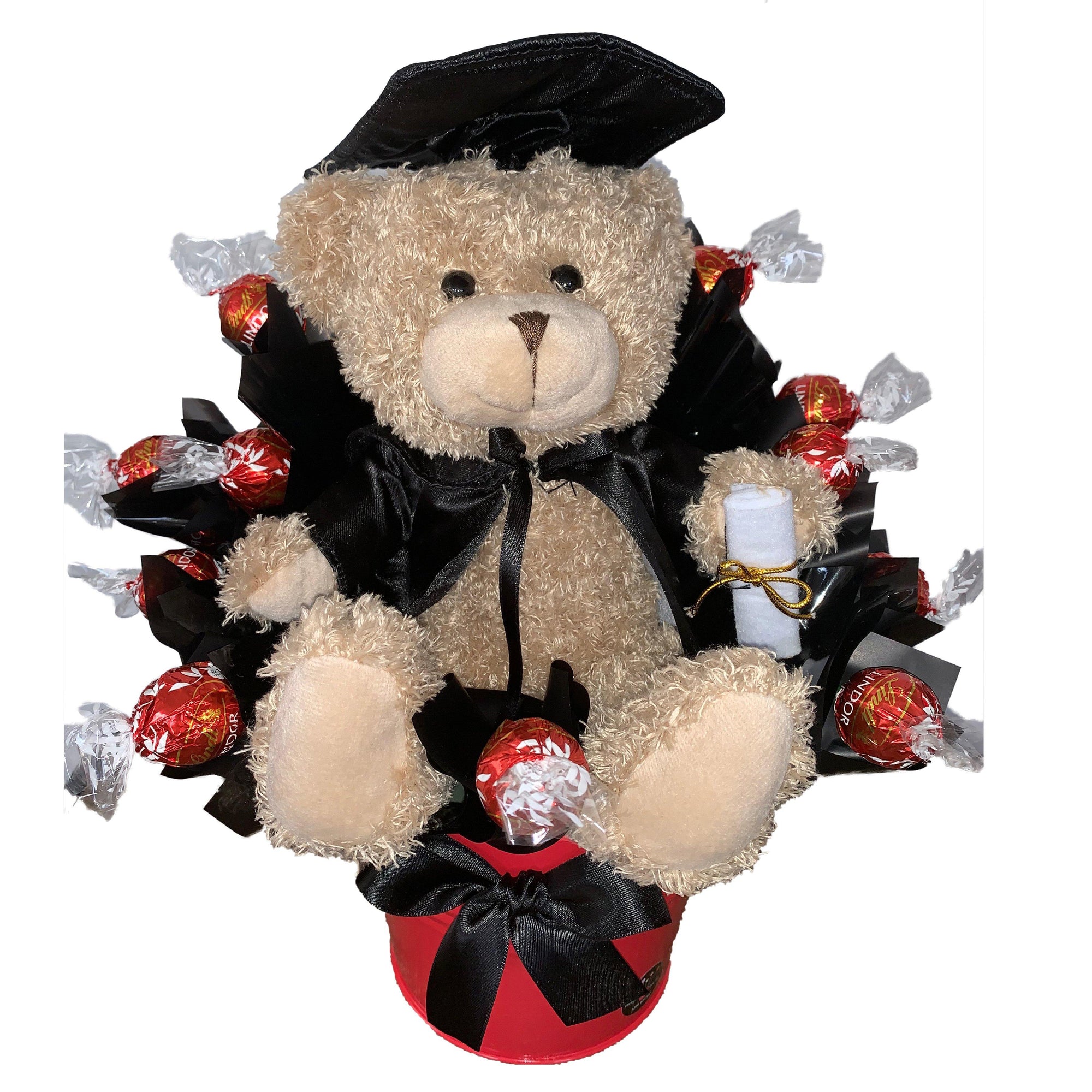 Graduation Teddy & Lindt Chocolate Bouquet