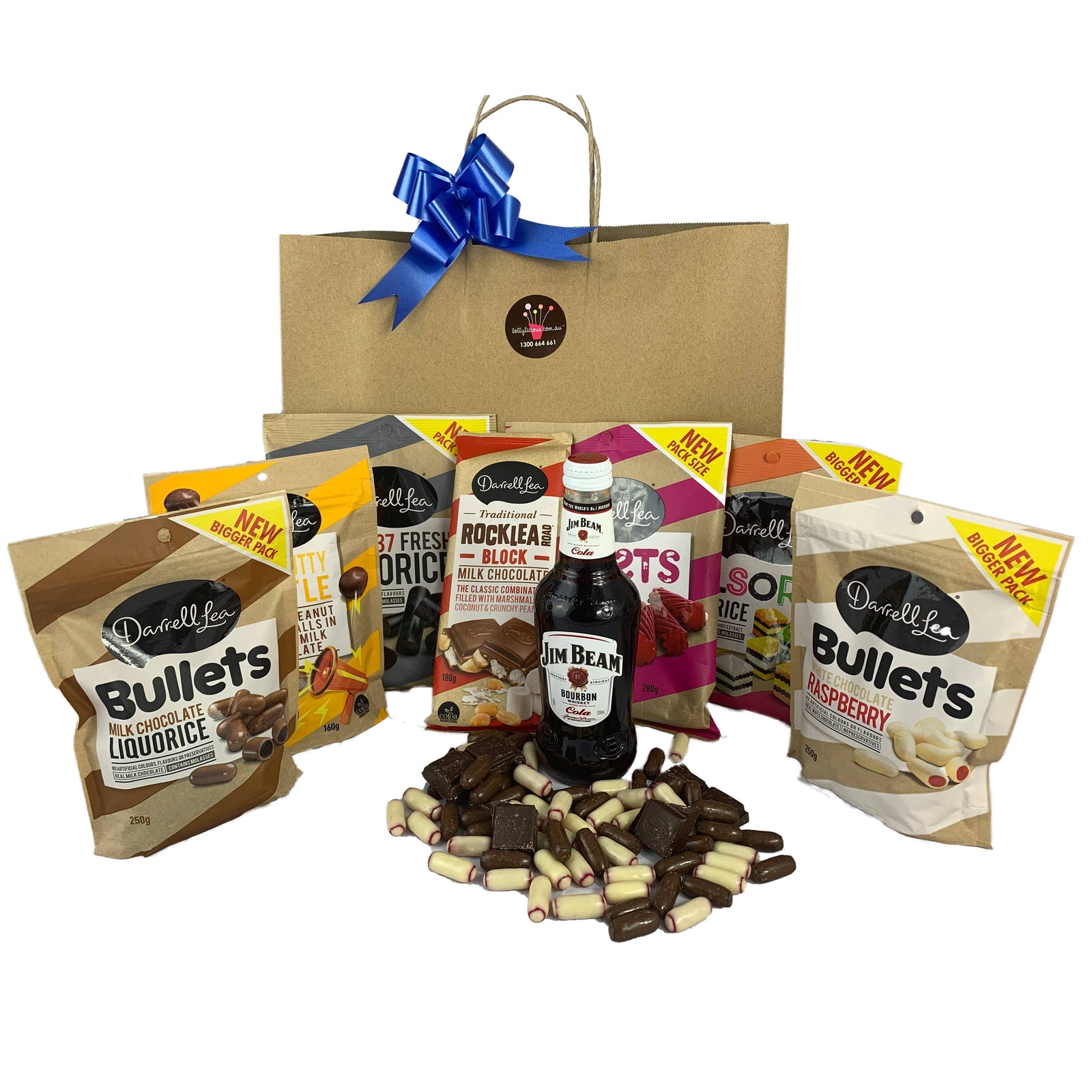 Lollylicious - Darrel Lea™ chocolate hamper with Crown Lager