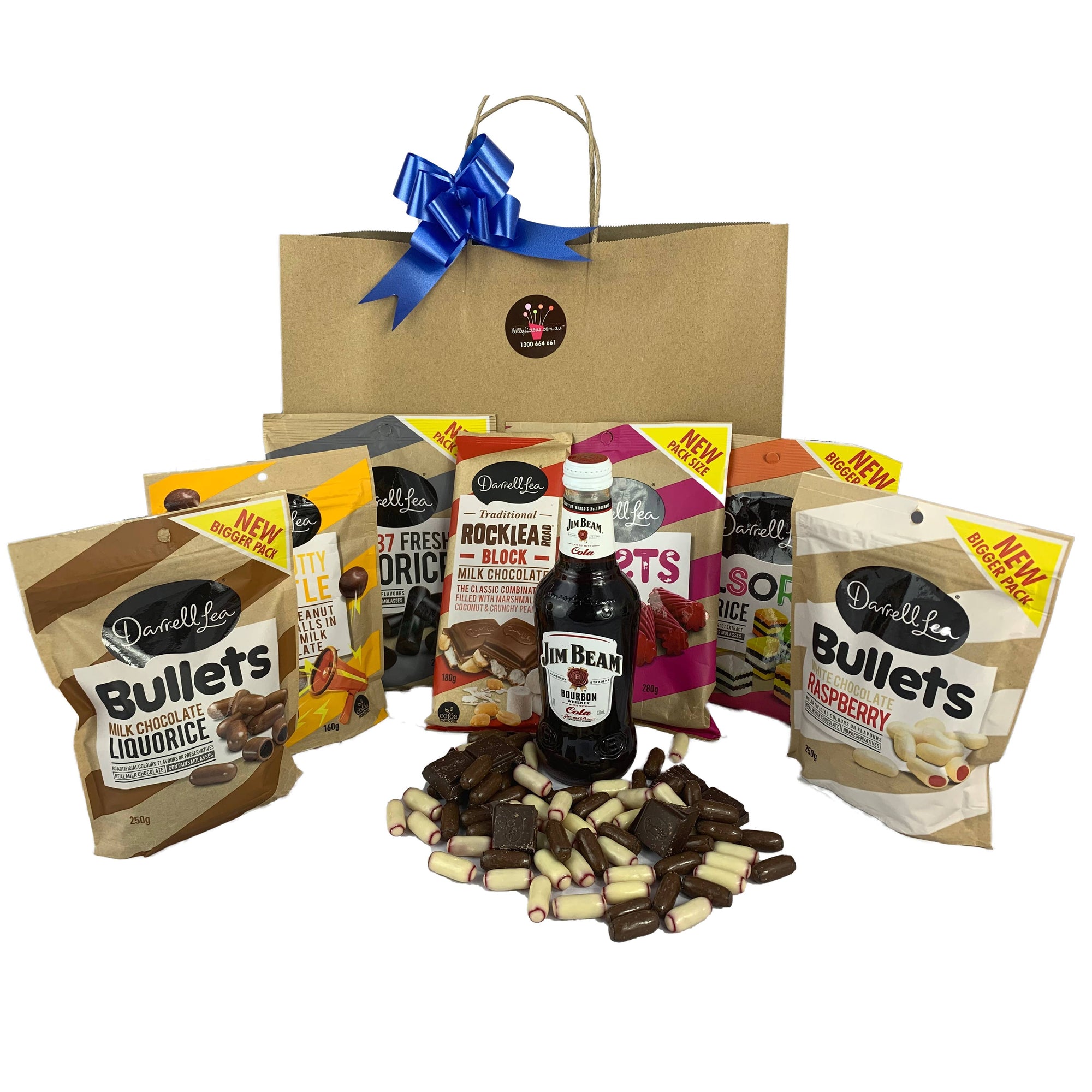 Lollylicious - Darrel Lea™ chocolate hamper with Crown Lager